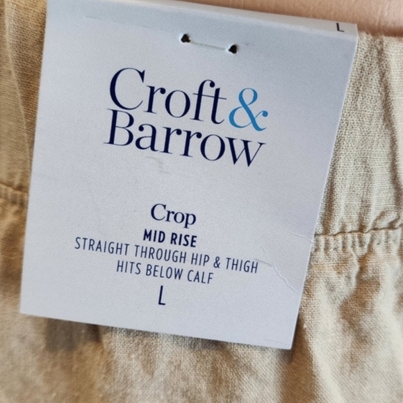 Croft & Barrow Pull On Mid Rise Crop Pants - Picture 6 of 10